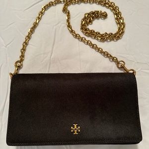 TORY BURCH Cleo Calf Hair Clutch with 2 Straps and Dust Bag